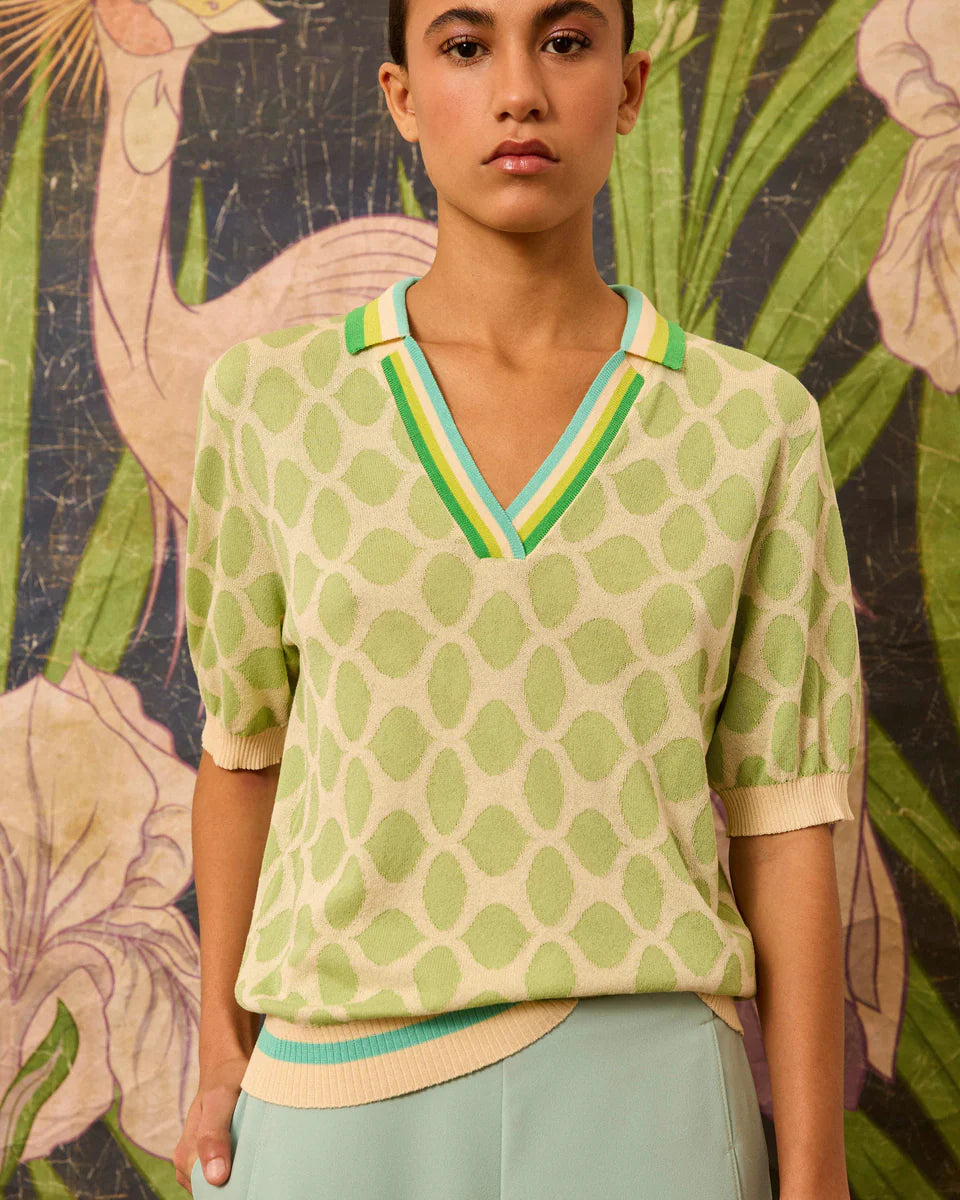 Jersey de intarsia verde