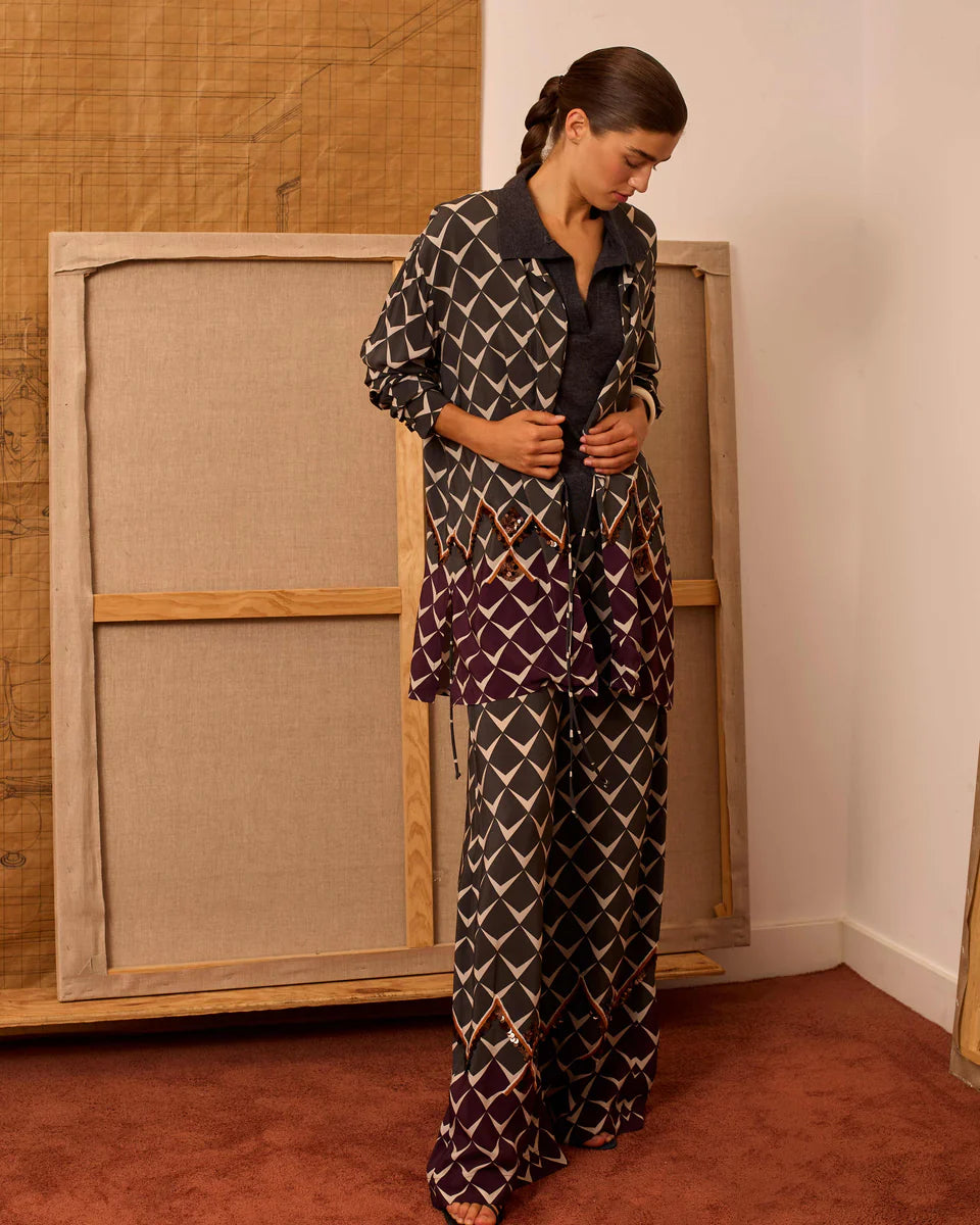 Pantalón greca antracita