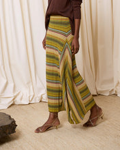 Cargar imagen en el visor de la galería, Falda de rayas verde
