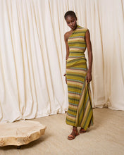 Cargar imagen en el visor de la galería, Falda de rayas verde
