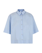 Cargar imagen en el visor de la galería, Camisa azul de popelín
