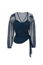 Cargar imagen en el visor de la galería, Blusa de tul azul
