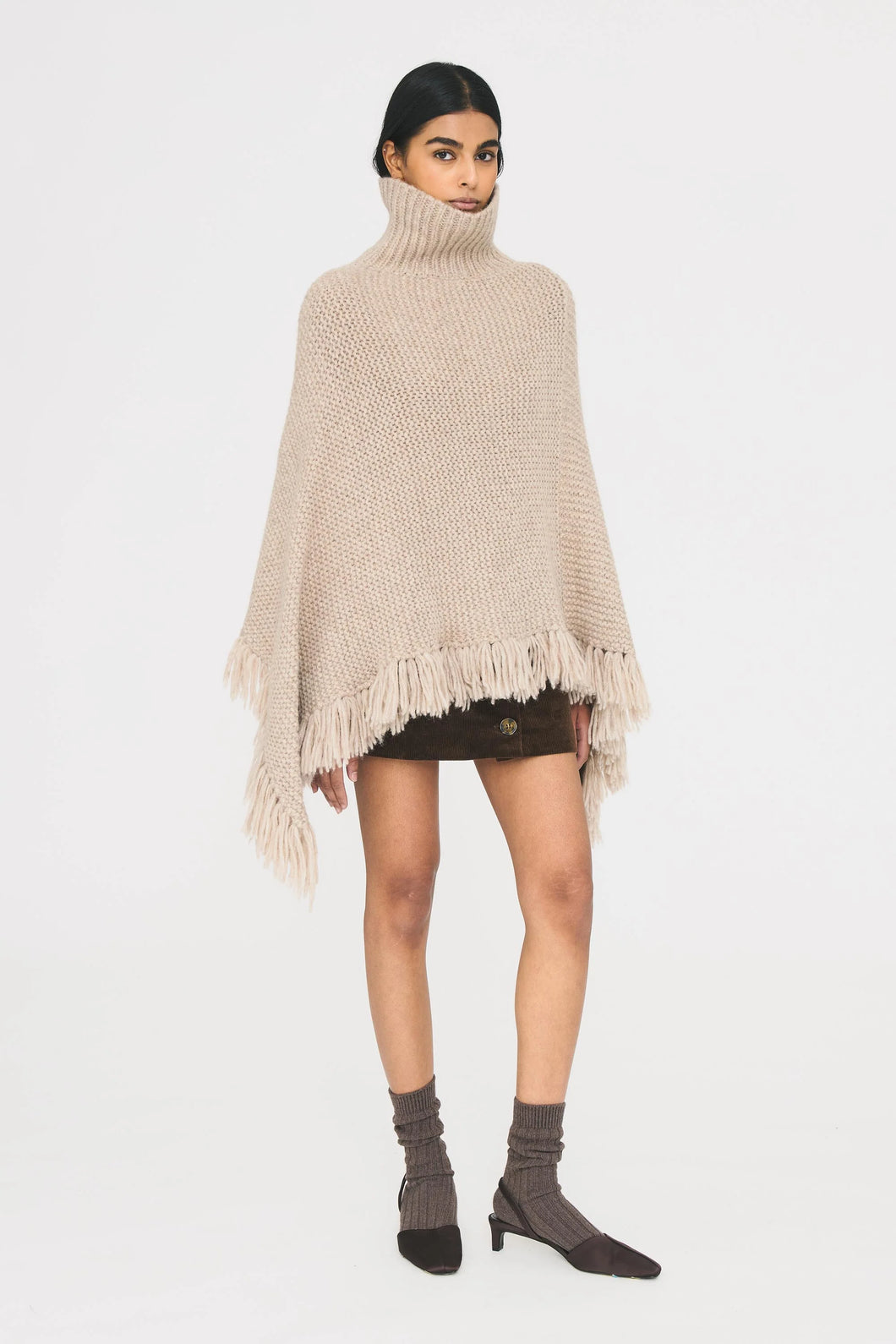 Poncho Rob beige