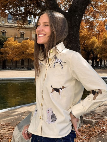 CAMISA ISA EMB MICROPANA CRUDO