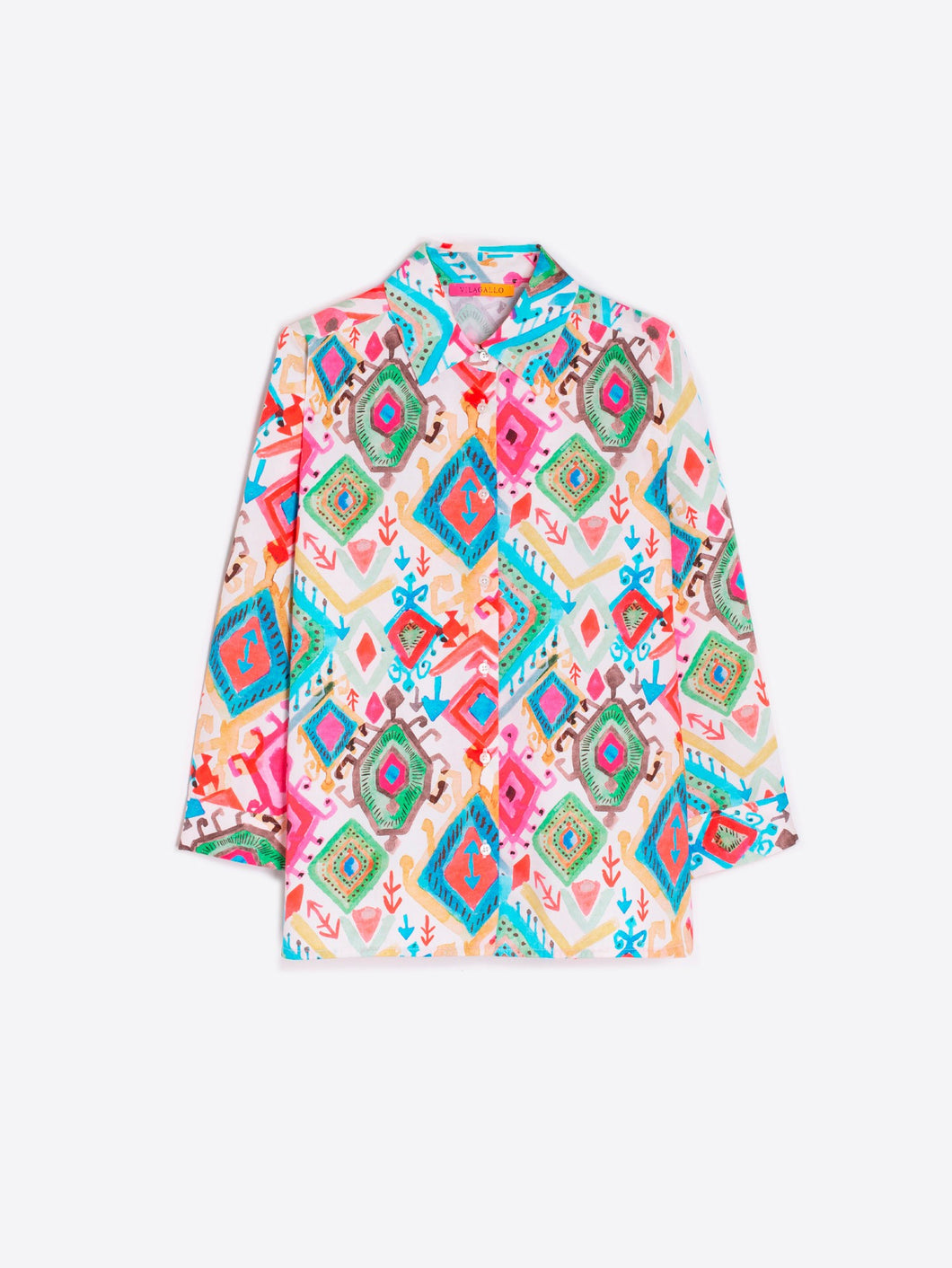 CAMISA ALGODÓN IKAT ACUARELA