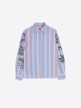 Cargar imagen en el visor de la galería, CAMISA RAYAS AZUL GRAFITI
