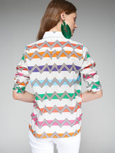 Cargar imagen en el visor de la galería, CAMISA ALGODÓN ZIG ZAG CAPRI

