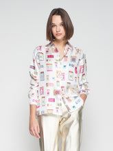 Cargar imagen en el visor de la galería, CAMISA TEA CERILLAS SEDA PRINT
