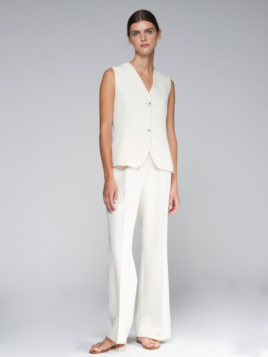 CHALECO ELEANOR CREP BLANCO