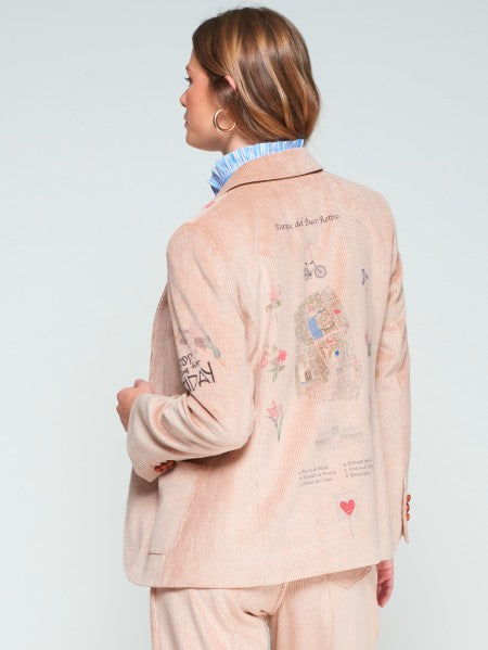 CHAQUETA PANA ESTAMPADO PARQUE RETIRO