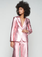 Cargar imagen en el visor de la galería, CHAQUETA ROSA METALIZADA STRETCH

