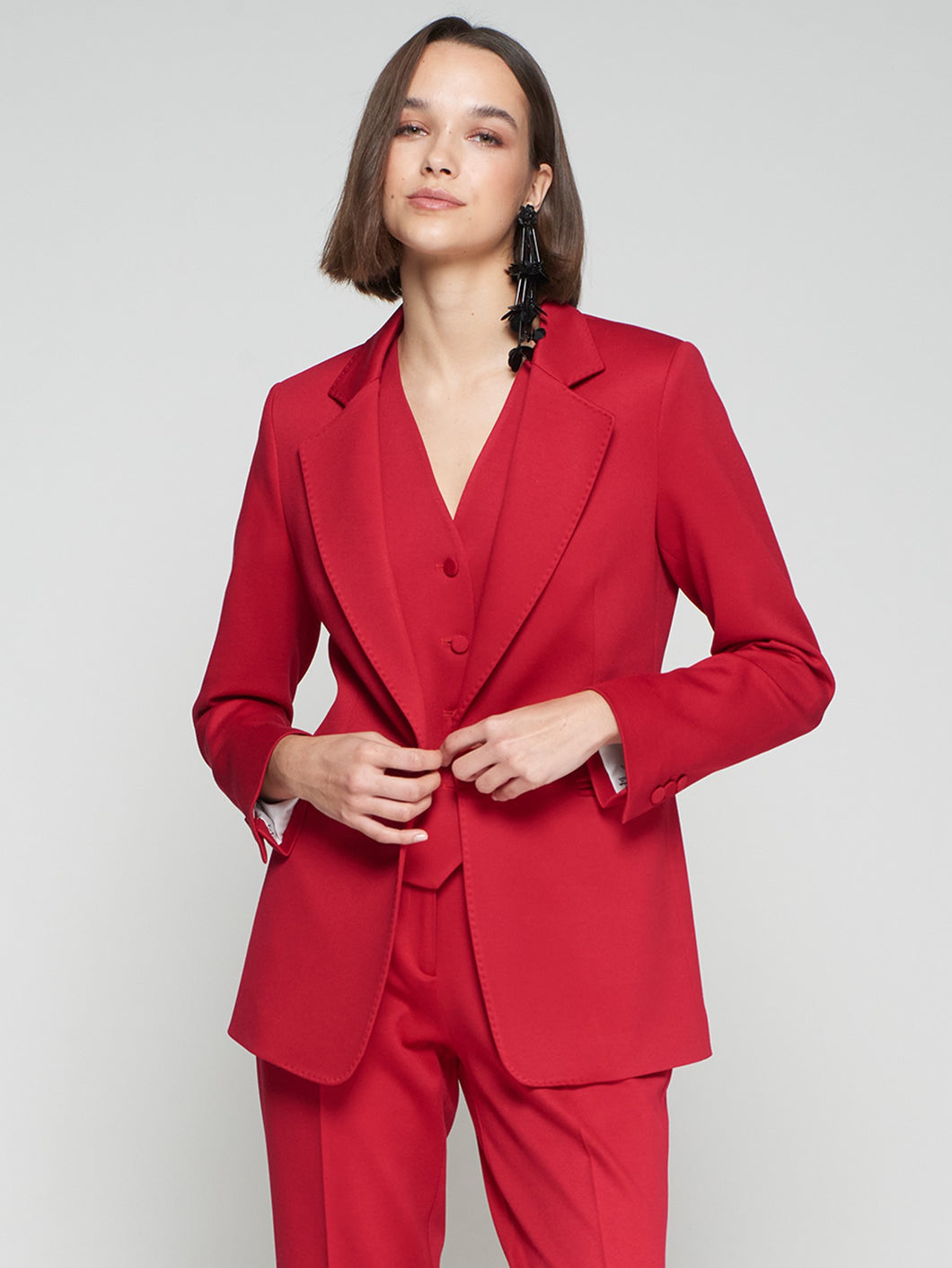 CHAQUETA ROJO ESTRUCTURA