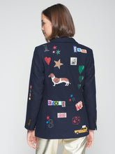 Cargar imagen en el visor de la galería, CHAQUETA LANA MARINO SERIGRAFÍA
