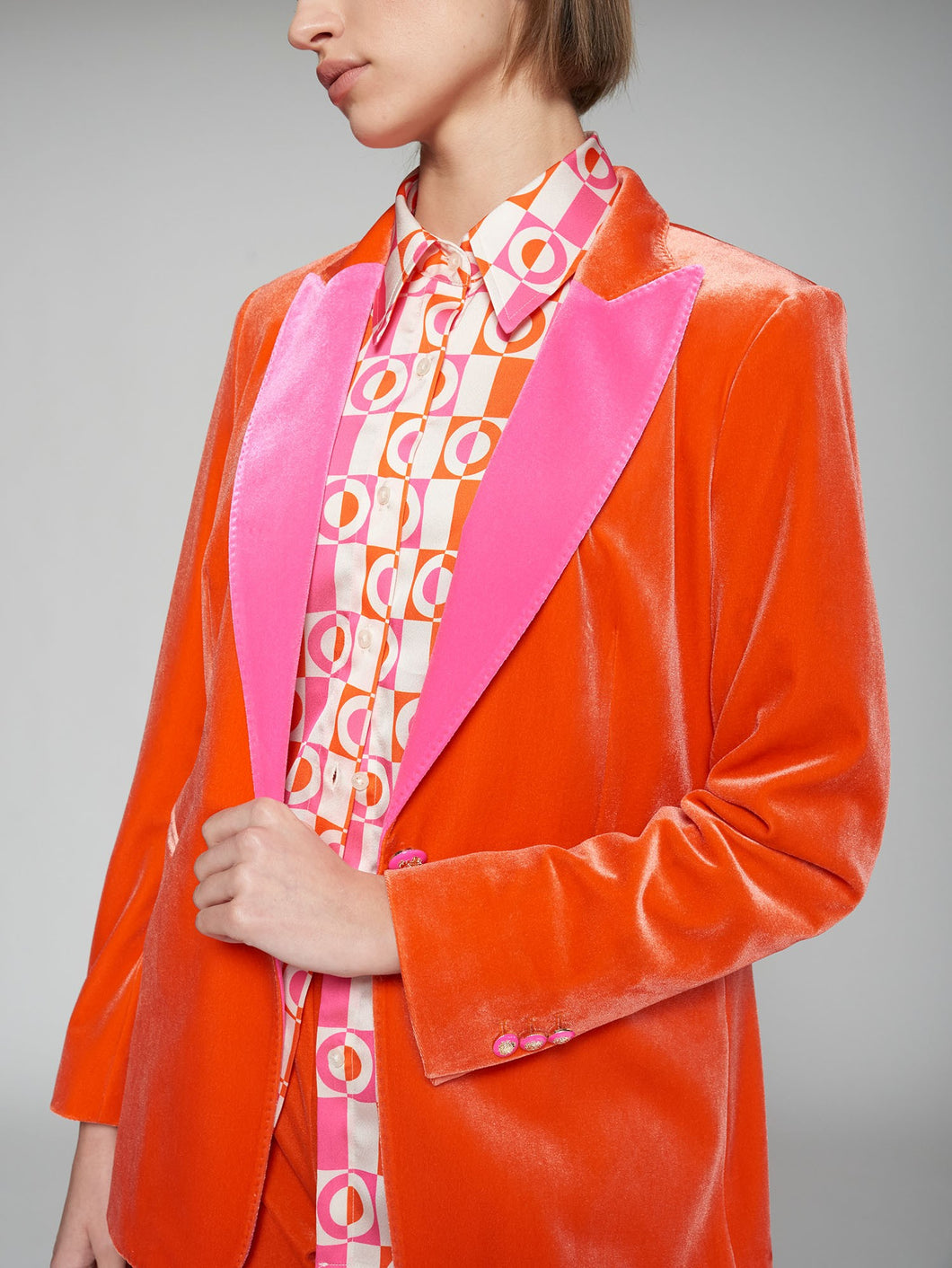 CHAQUETA TERCIOPELO NARANJA