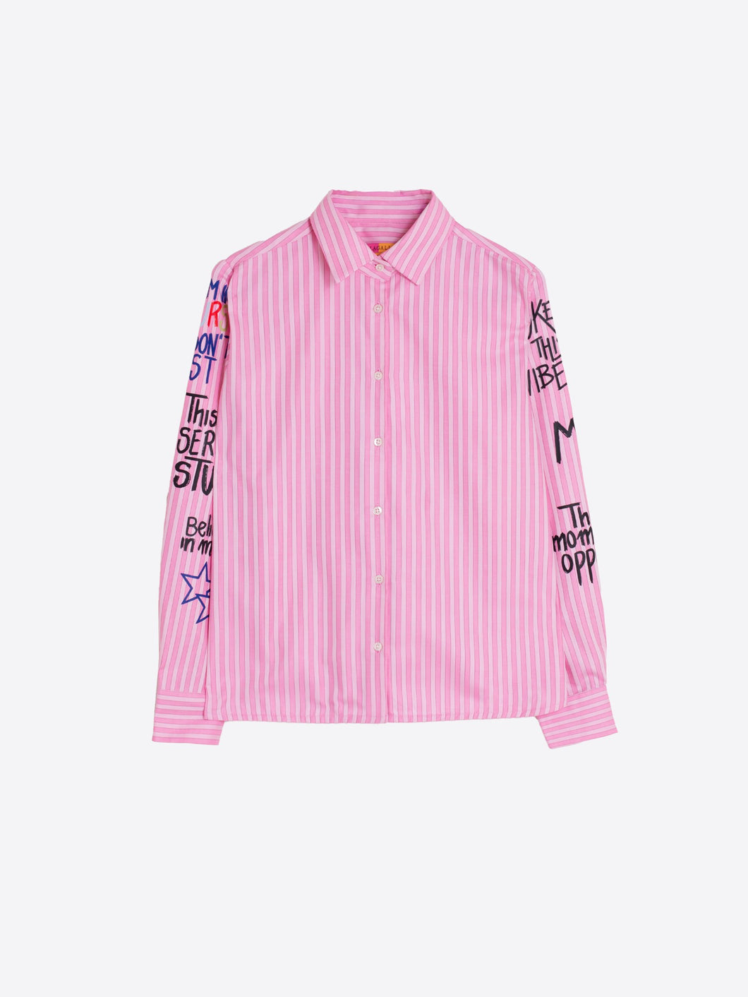 CAMISA RAYAS ROSA GRAFITI