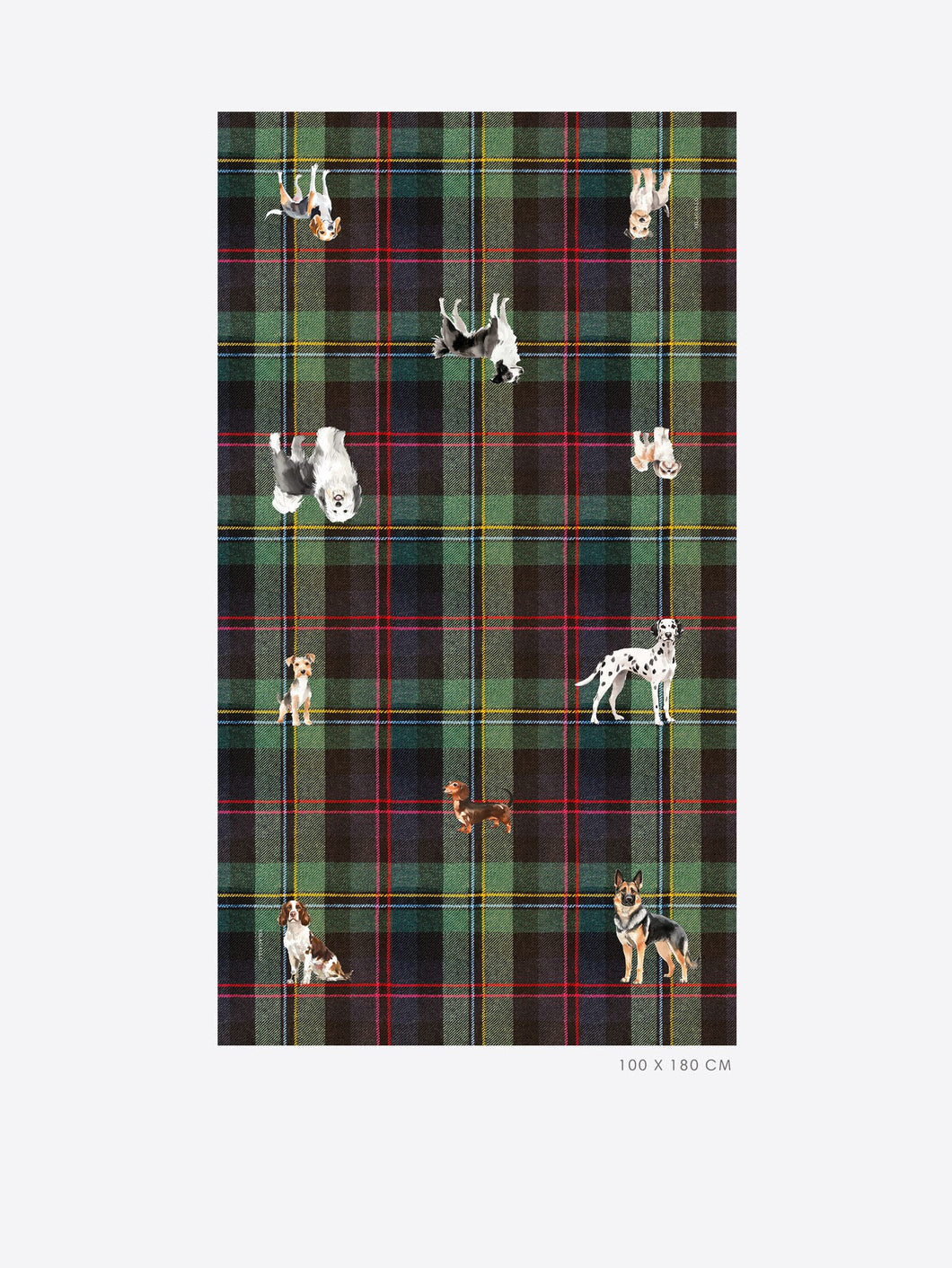FOULARD CUADRO ESCOCES PERROS