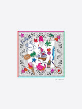 Cargar imagen en el visor de la galería, FOULARD MEDIANO DE SEDA ESTAMPADO BANDANA
