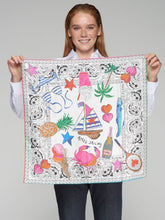 Cargar imagen en el visor de la galería, FOULARD MEDIANO DE SEDA ESTAMPADO BANDANA
