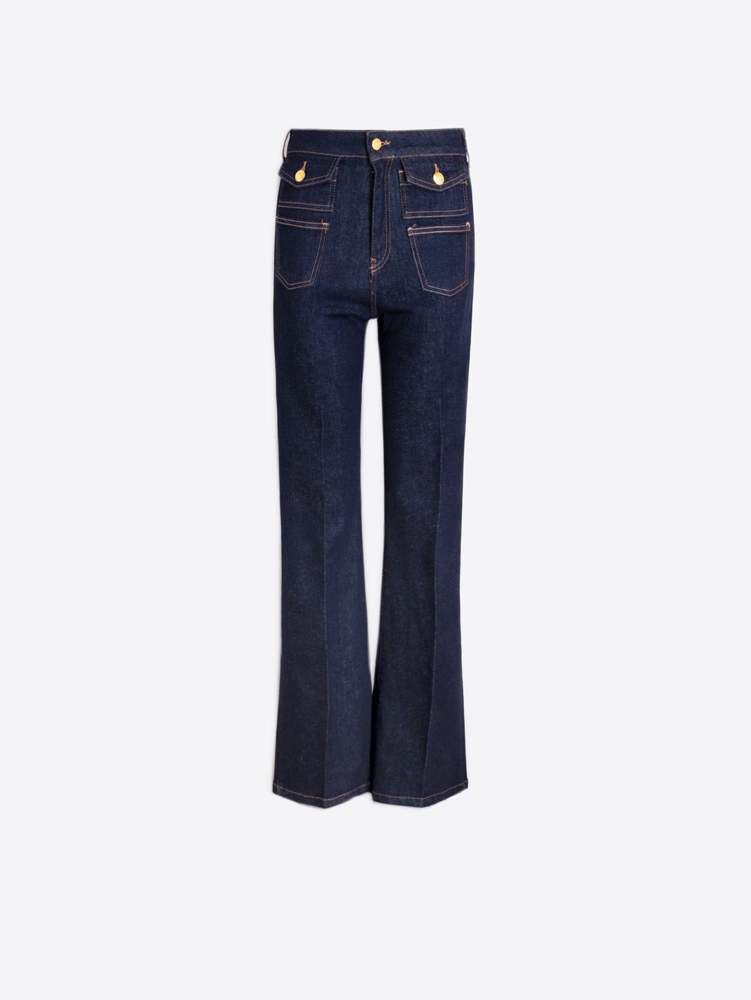 PANTALON DENIM OSCURO BOLSILLOS