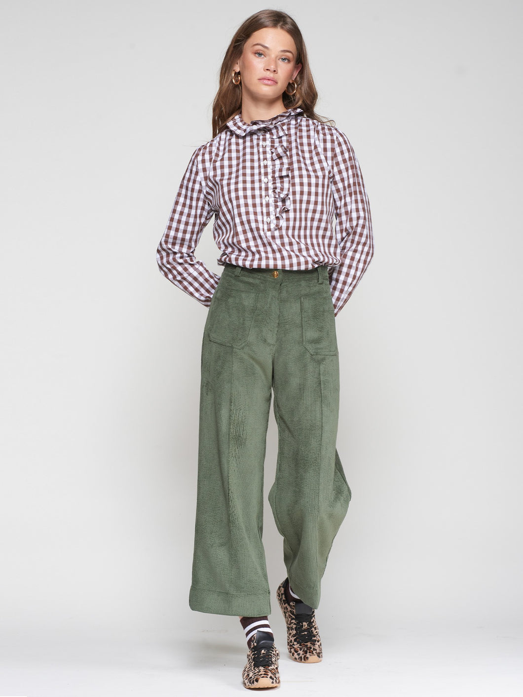 PANTALON DORIN PANA VERDE CAZA