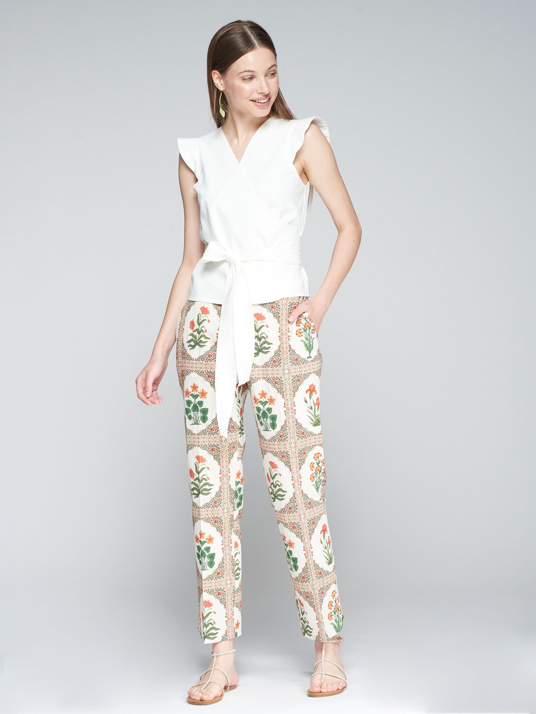 PANTALON FLOR SEERSUCKER