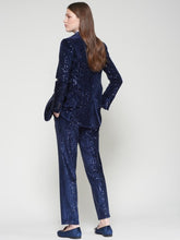 Cargar imagen en el visor de la galería, PANTALON TIFFANY TERCP MARINO LENTEJUELAS
