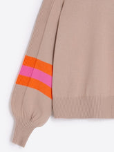 Cargar imagen en el visor de la galería, PUNTO BALLON SLEEVE STRIPES BG NEON PINK NEON ORANGE
