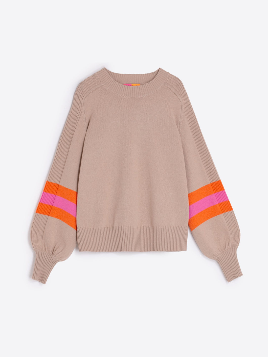 PUNTO BALLON SLEEVE STRIPES BG NEON PINK NEON ORANGE