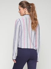 Cargar imagen en el visor de la galería, JERSEY GRIS RAYAS MULTICOLOR
