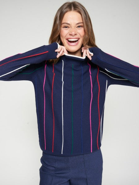 PUNTO C/A VIVOS COLORES NAVY MULTICOLOR