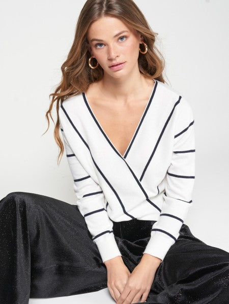 JERSEY CRUZADO BLANCO RAYAS
