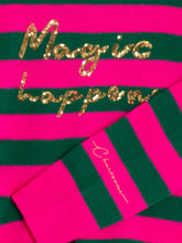 Cargar imagen en el visor de la galería, PUNTO FABIOLA SEQUINS STRIPES PINK GREEN
