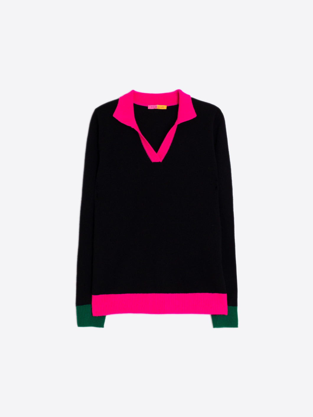 PUNTO JR CUELLO POLO BLACK PINK GREEN