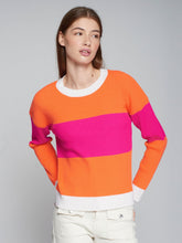 Cargar imagen en el visor de la galería, PUNTO PULLOVER COLOR BLOCK NARANJA Y ROSA
