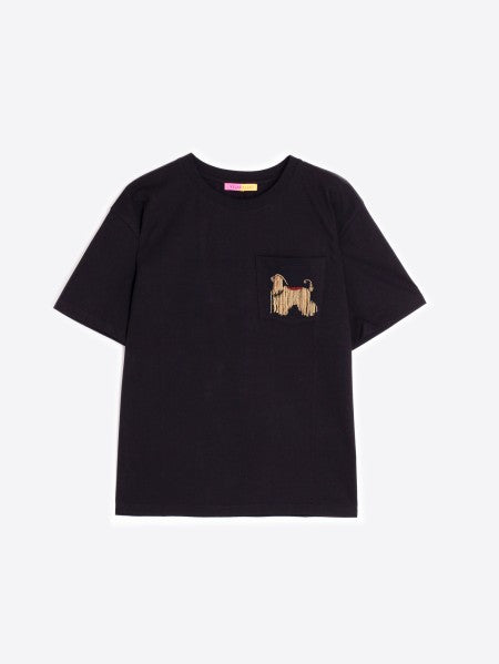 CAMISETA NEGRA PERRO PEDRERÍA