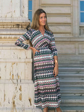 Cargar imagen en el visor de la galería, VESTIDO AMELIA GEOMETRICO LUREX
