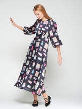 Cargar imagen en el visor de la galería, VESTIDO ERIN CERILLAS MARINO PRINT
