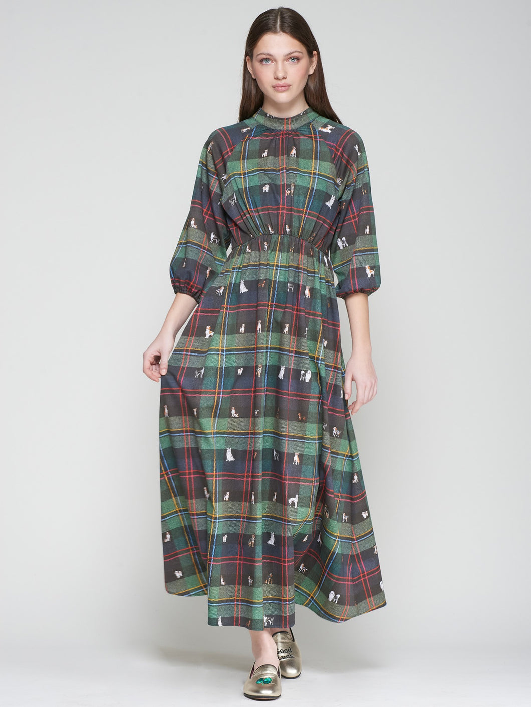 VESTIDO IRIA ESCOCES CON PERROS