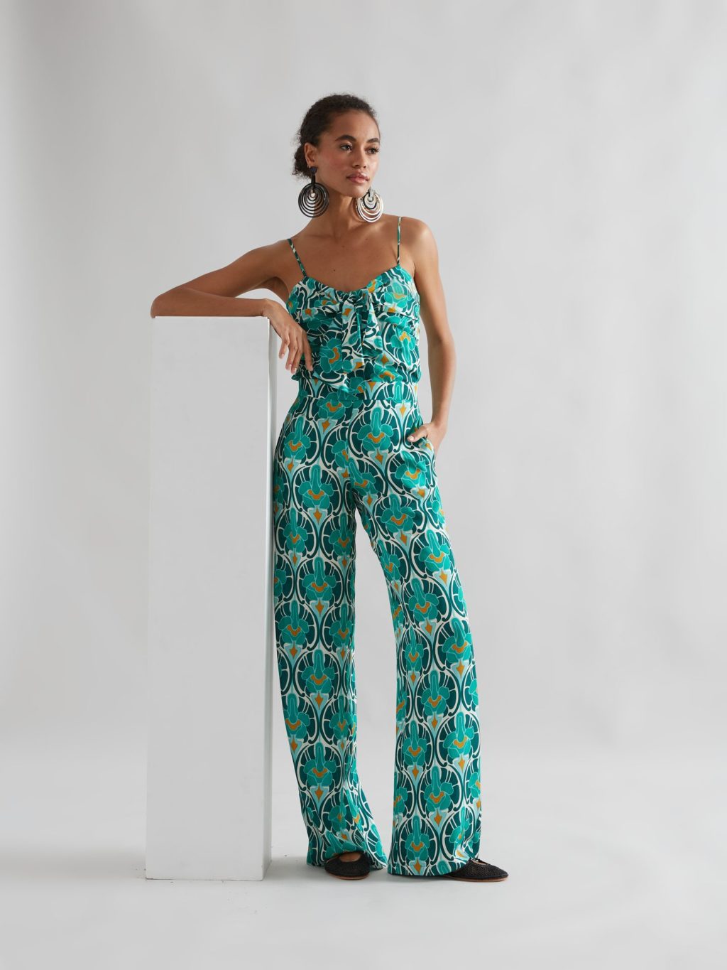Pantalón palazzo Is coming esmeralda