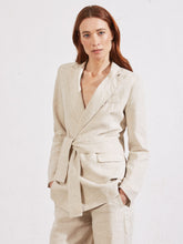 Cargar imagen en el visor de la galería, Blazer de lino color natural
